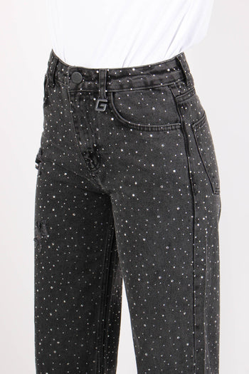 Jeans Multi Strass Nero - 6