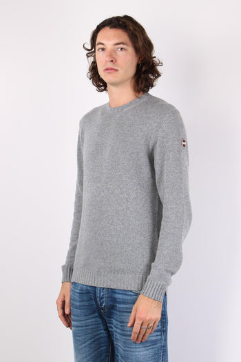 Maglia Girocollo Logo Manica Grigio Melange - 6