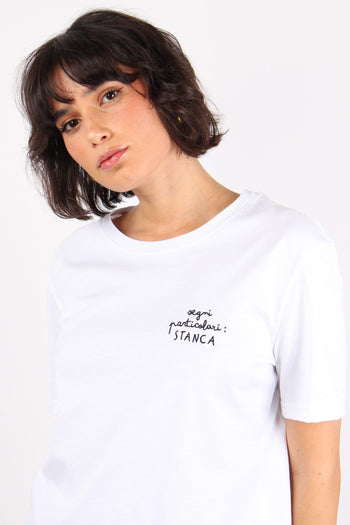 T-shirt Ricamo Segni Particol Bianco - 6