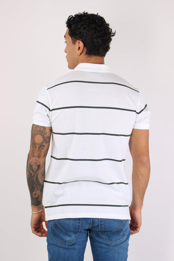 Polo Piquet Riga Bianco/jeep/navy - 4
