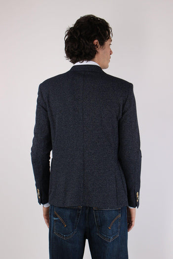 Giacca Micro Melange Blu - 4