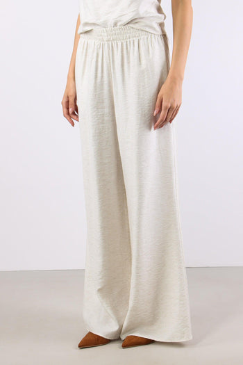 Pantalone Palazzo Misto Lino Naturale - 3
