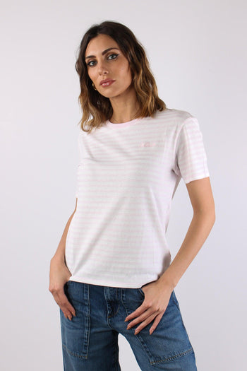 T-shirt Riga Logo Bianco/rosa - 7