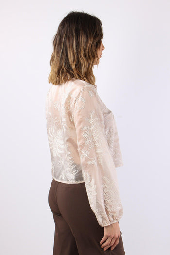 Camicia Mussola Ricami Cipria - 6