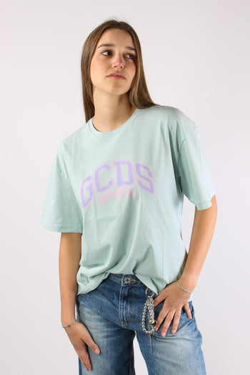 T-shirt Over Logo Centrale Green Water - 2