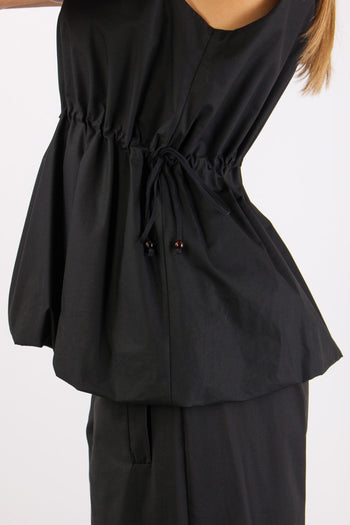 Top Cotone Arriccio Nero - 7