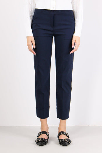 Pantalone Bengalina Risvolto Blu - 2
