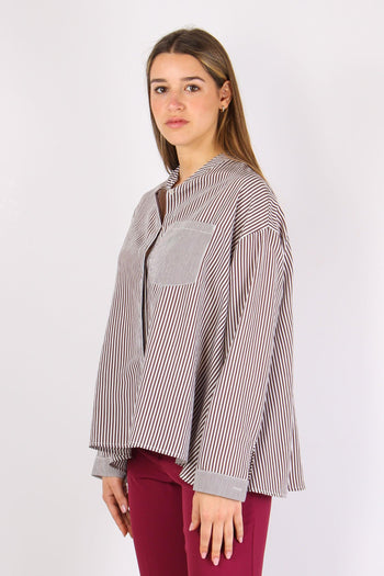 Camicia Taschino Contrasto Rig Moro - 3