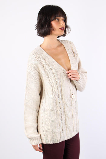 Yvonne Cardigan Spalmato Birch Beige - 4