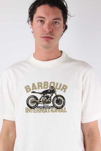 T-shirt Stampa Motorcycling Whisper White - 7