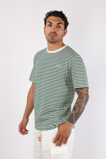 T-shirt Righe Verde/bianco - 6