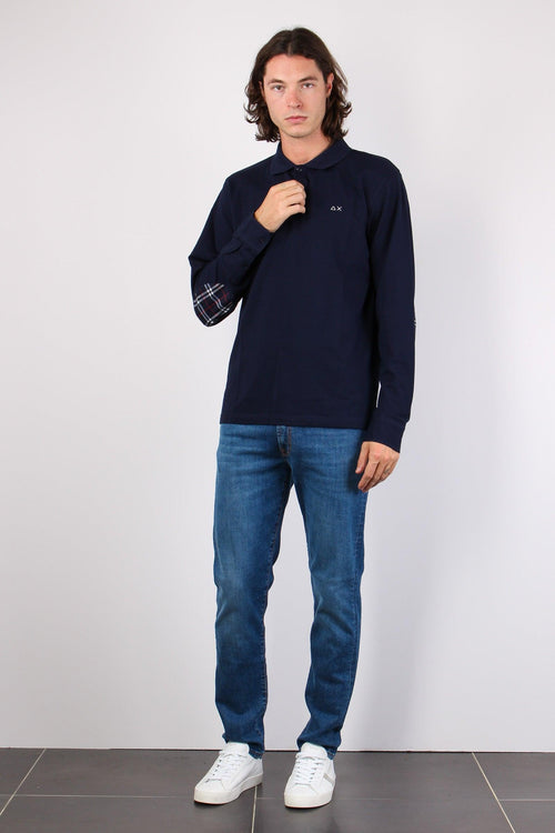 Polo Toppe Contrasto Navy Blue - 2