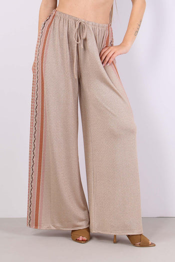 Pantalone Palazzo Lurez Fantasia Beige - 2