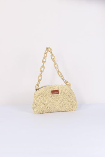 Pochette Rafia Manico Catena Corda - 7