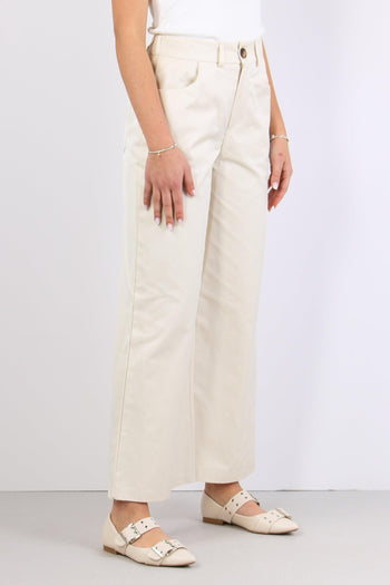 Pantalone Cotone Elastico Beige - 6
