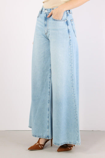 Jeans Flare Ampio Denim Medio - 5