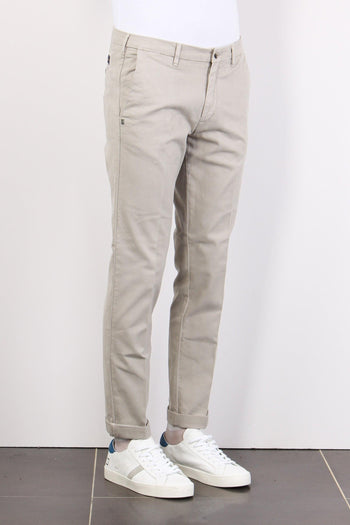 Pantalone Chino Regular Stretc Grigio Perla - 5