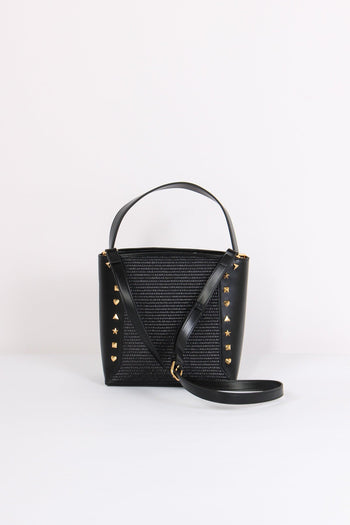Shopping Verticale Paglia Borc Nero/nero - 3