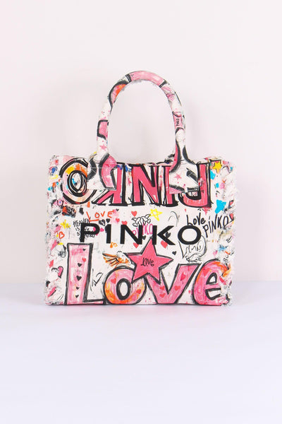Shopping Beach Canvas Graffiti Multicolor