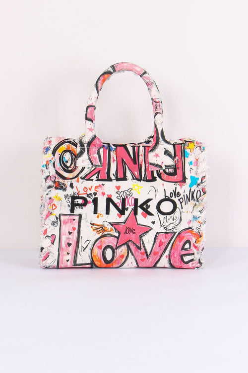 Shopping Beach Canvas Graffiti Multicolor