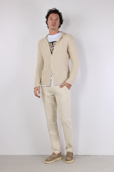 Giacca In Maglia Beige