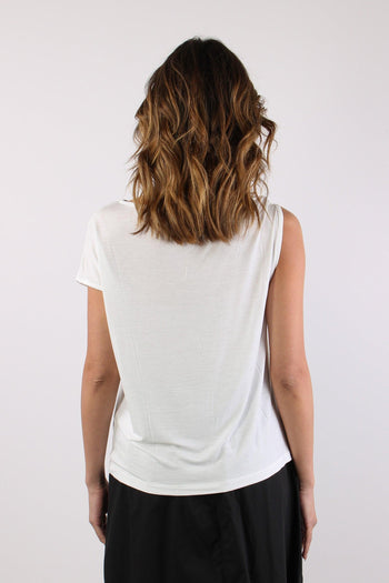 T-shirt Nodo Spalla Avorio - 5
