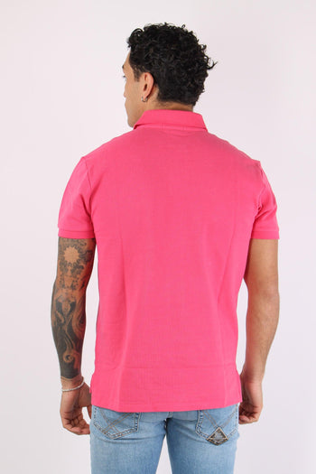 Polo Slim Fit Mesh Hot Pink - 4
