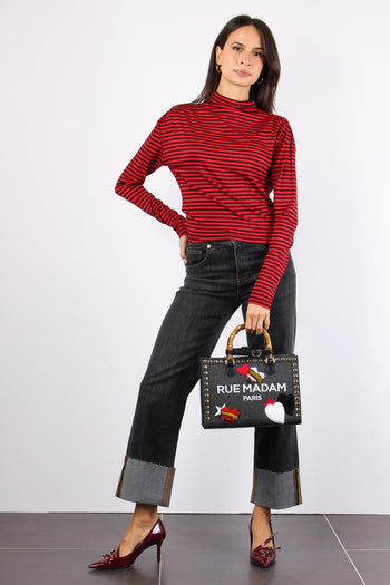 T-shirt Collo Vulcano Riga Rosso/moro - 2