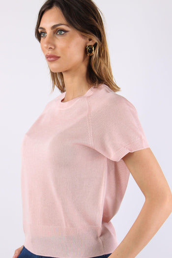 Maglia M/m Filo Cotone Rosa - 7