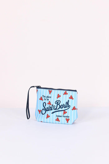 Aline Pochette Righe Azzurro/bianco - 2