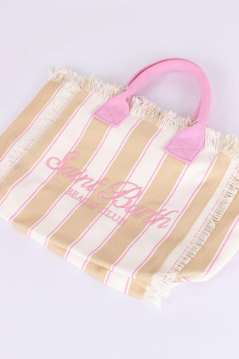 Vanity Canvas Righe Beige/rosa - 2