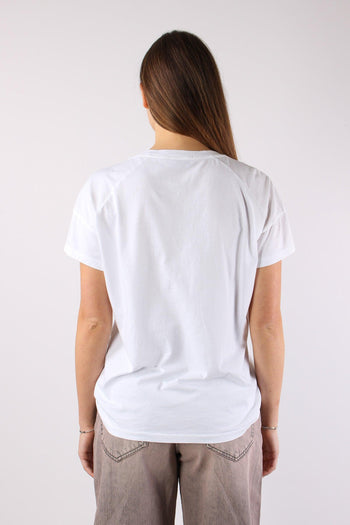 T-shirt Scavo V Applicazione F Bianco - 5