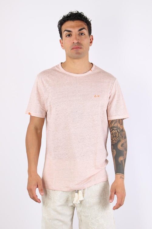 T-shirt Basica Lino Porcellana
