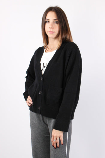 Cardigan Canettato Tasca Nero - 6