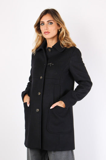 Cappotto Misto Cashmere Nero - 6