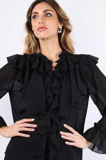 Blusa Georgette Rouge Nero - 5