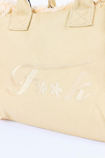 Shopping Canvas Logo Beige - 5