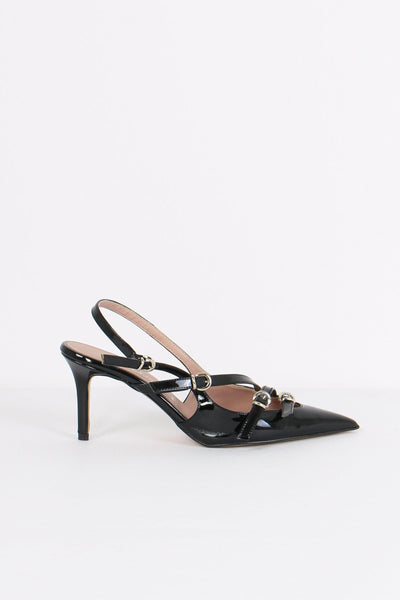 Decollete Vernice Multifibbia Nero