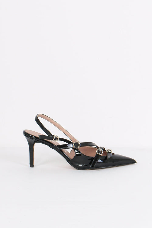 Decollete Vernice Multifibbia Nero