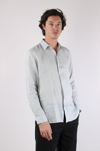 Camicia Lino Colletto Celeste - 6