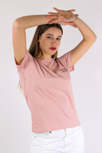 T-shirt Ricamo Ridi Spesso Ama Rosa - 3
