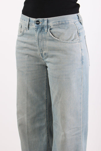 Jacklyn Denim Palazzo Leggero Denim Scuro - 5