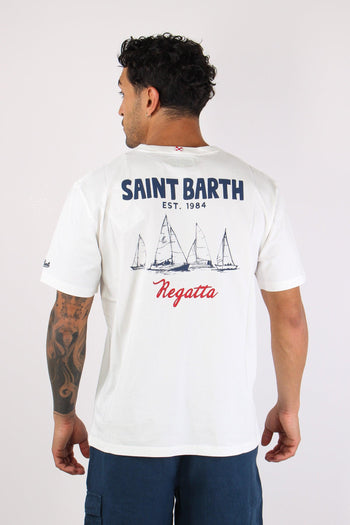 T-shirt Stampa Scritta Bianco - 2