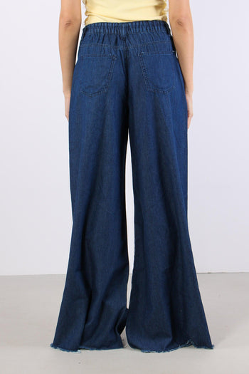 Pantalone Palazzo Chambray Denim - 4
