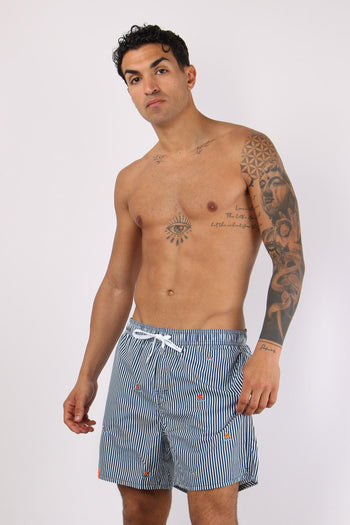 Costume Pantalone Ricamo Navy/bianco - 2