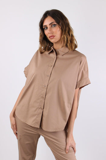 Camicia Over Squadrata Hazelnut - 2