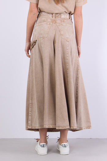 Hurghada Gonna Lunga Denim Beige - 5
