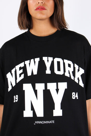 T-shirt Over New York Nero - 7