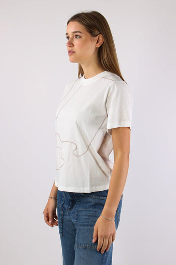 T-shirt Ricamo Organza Off White - 5