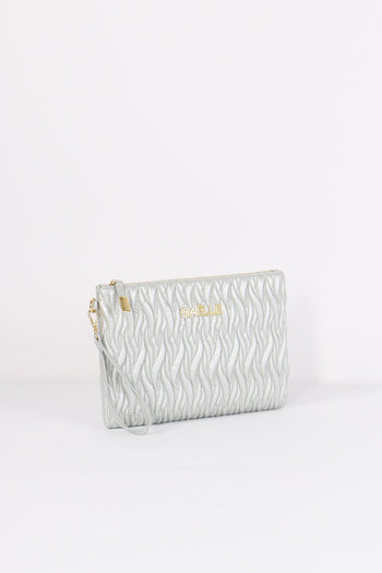 Pochette Matelasse Plisse Argento - 4